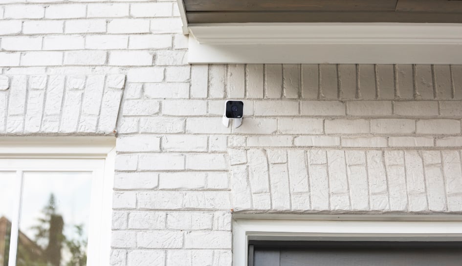ADT outdoor camera on a Concord home